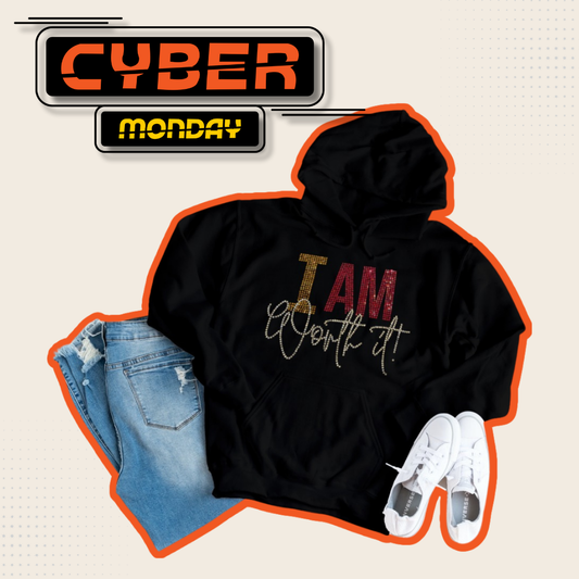 I am Worth It Bling Hoodie