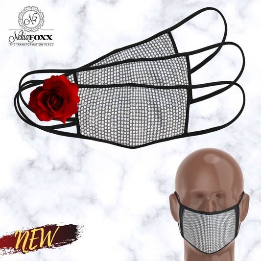 Solid Bling Mask (Silver)